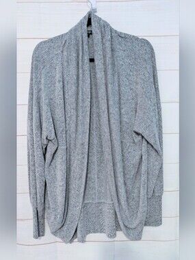Guc George Women's Heather Gray Drape cocoon Cardigan Size Large